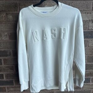 NASH The Nash Collection M/L Iconic Unisex Crew Neck Sweatshirt 3D Embossed Tan